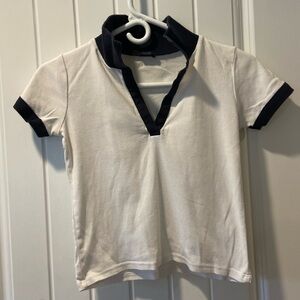 brandy melville/ john galt collared cropped top